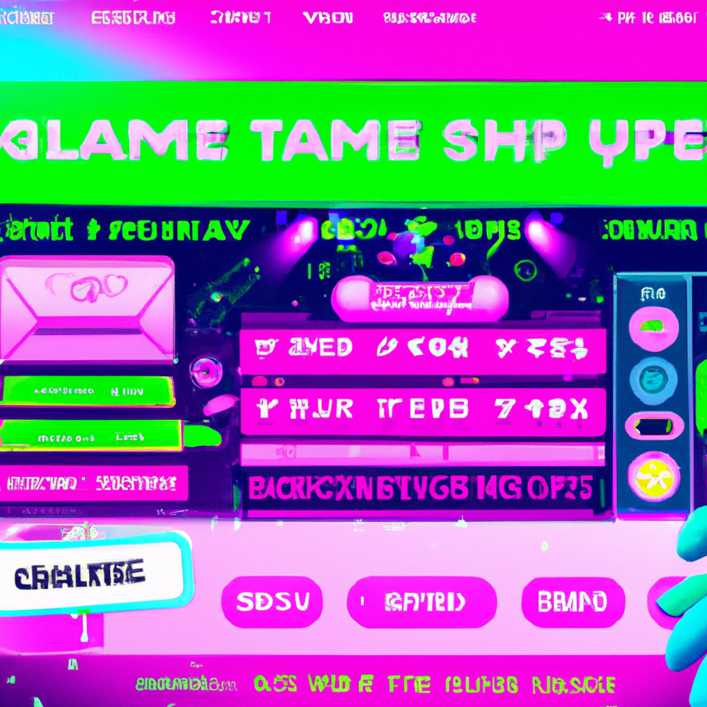 Gallery: player HUD and neon stage